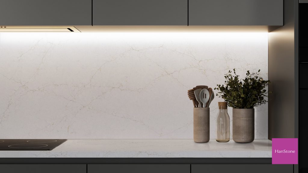 Le sur mesure pour les comptoires en quartz ou porcelaine, Armodec votre partenaire pour votre cuisine.